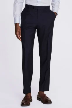 Regular Fit Navy Twill Trousers