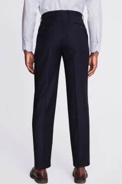 Regular Fit Navy Twill Trousers