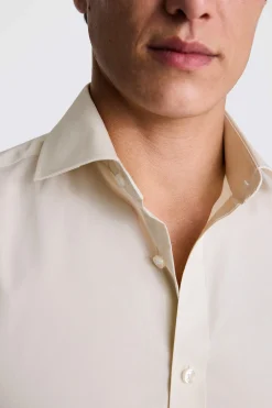 Regular Fit Off White Stretch Shirt