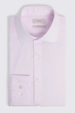 Regular Fit Pink Dobby Stretch Shirt