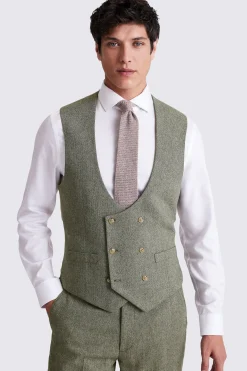Regular Fit Sage Herringbone Suit