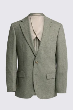 Regular Fit Sage Herringbone Suit