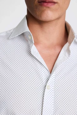 Regular Fit Sky Print Contrast Shirt