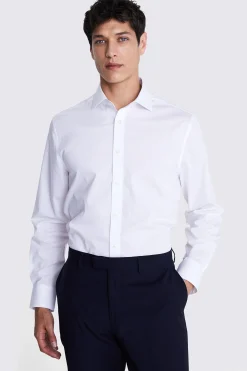 Regular Fit White Stretch Shirt
