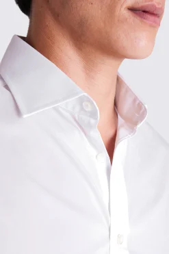 Regular Fit White Stretch Shirt