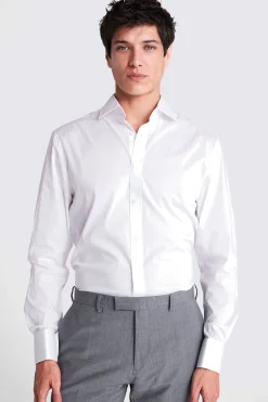 Regular Fit White Stretch Shirt