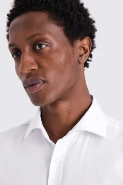 Regular Fit White Textured Shirt