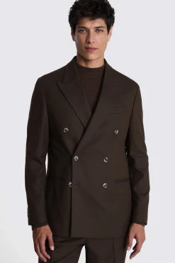 Relaxed Fit Brown Flannel Suit