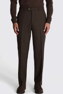 Relaxed Fit Brown Flannel Suit