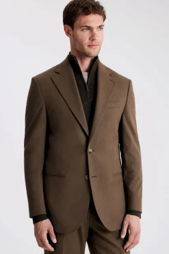 Relaxed Fit Chestnut Flannel Suit