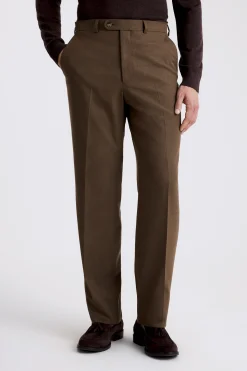 Relaxed Fit Chestnut Flannel Suit