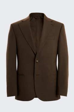 Relaxed Fit Chestnut Flannel Suit