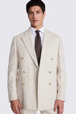 Relaxed Fit Ecru Herringbone Suit