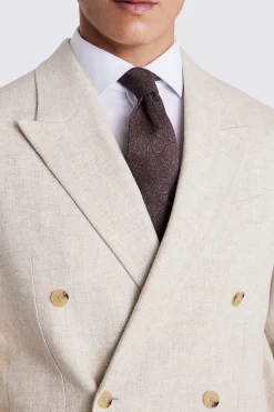 Relaxed Fit Ecru Herringbone Suit