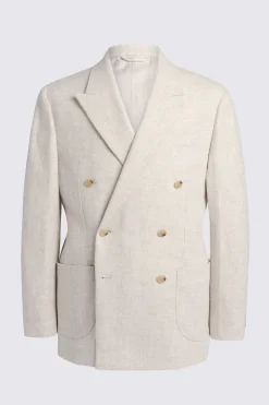 Relaxed Fit Ecru Herringbone Suit