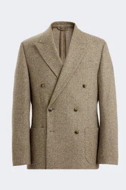 Relaxed Fit Gold Tweed Herringbone Suit