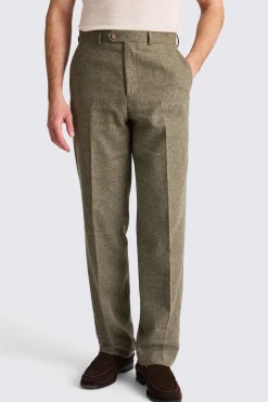 Relaxed Fit Khaki Cotton Linen Suit