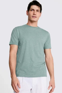 Sage Melange Crew-Neck T-Shirt