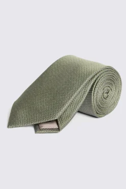 Sage Silk Semi Plain Tie