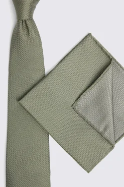 Sage Silk Semi Plain Tie