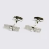 Silver Barrel Textured Cufflinks