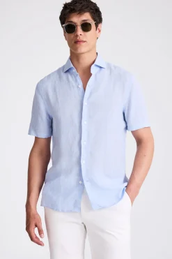 Sky Short Sleeve Linen Shirt