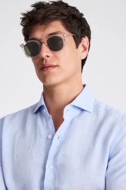 Sky Short Sleeve Linen Shirt