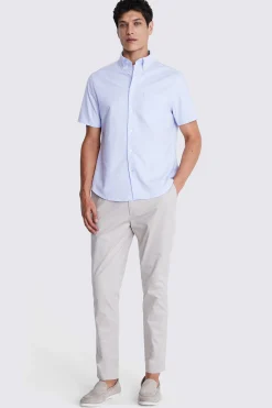 Sky Short Sleeve Washed Oxford Shirt