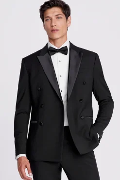 Slim Fit Black Double Breasted Tuxedo Jacket