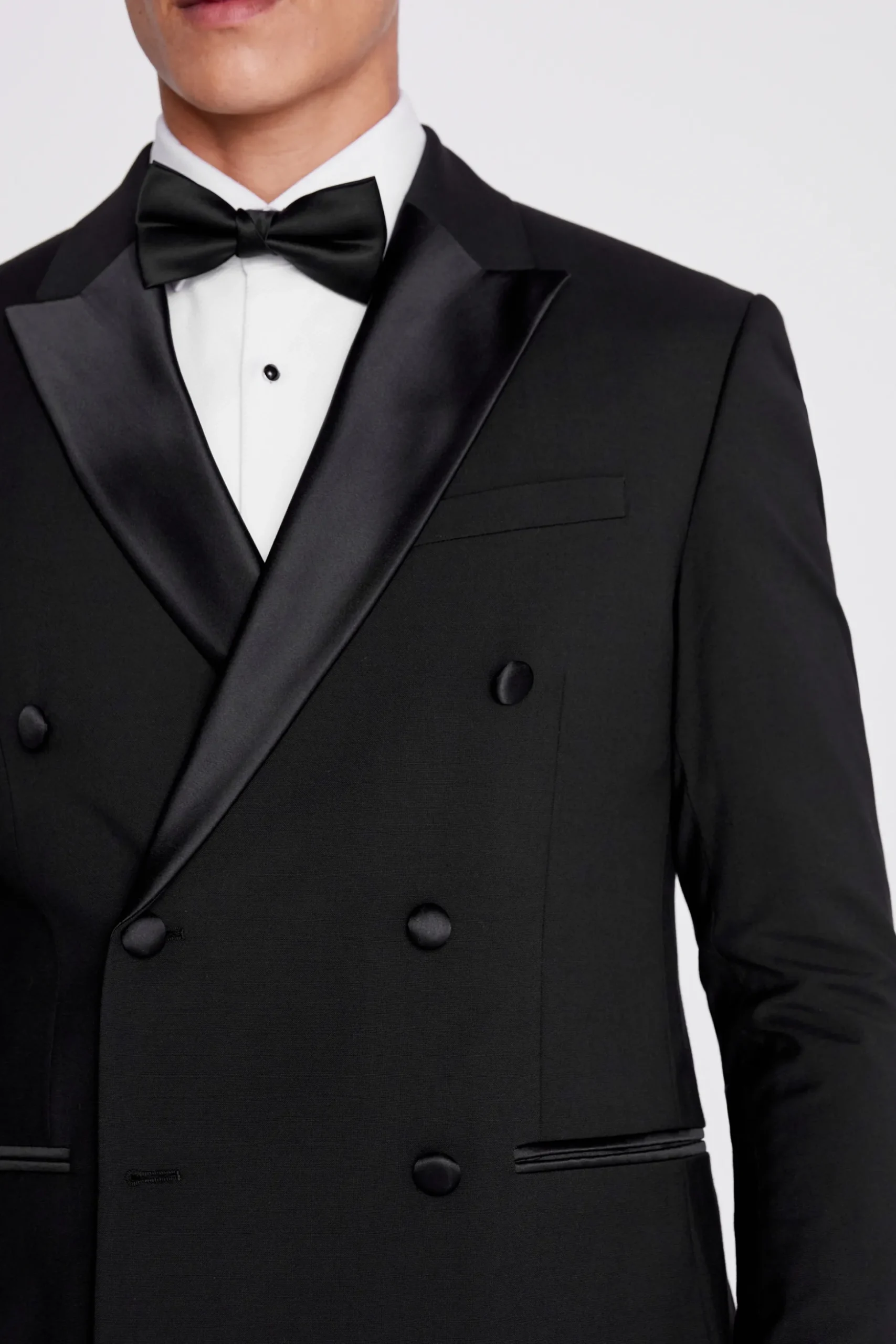 Slim Fit Black Double Breasted Tuxedo Jacket