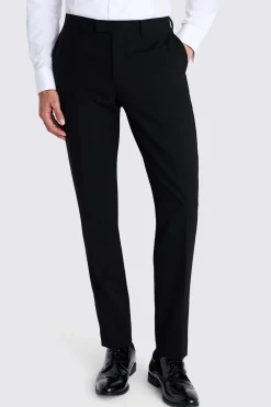 Slim Fit Black Dress Trousers