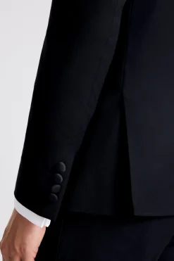 Slim Fit Black Peak Lapel Tuxedo Jacket