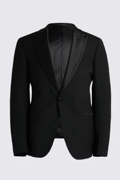 Slim Fit Black Peak Lapel Tuxedo Jacket