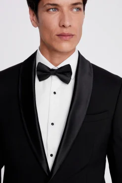 Slim Fit Black Shawl Lapel Tuxedo Jacket