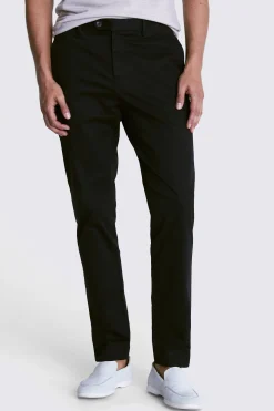 Slim Fit Black Stretch Chinos