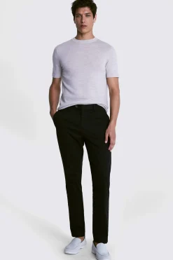 Slim Fit Black Stretch Chinos