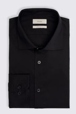 Slim Fit Black Stretch Shirt