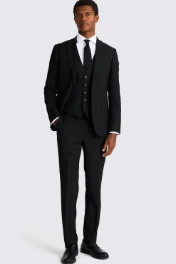 Slim Fit Black Stretch Suit