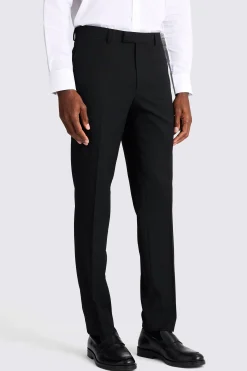 Slim Fit Black Stretch Trousers