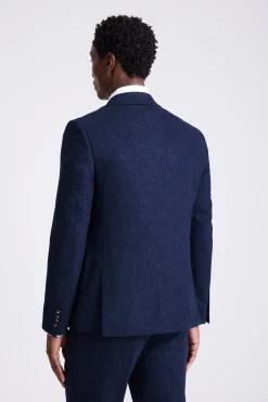 Slim Fit Blue Donegal Tweed Suit