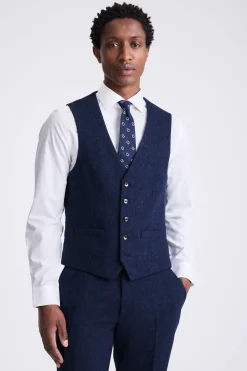 Slim Fit Blue Donegal Tweed Suit