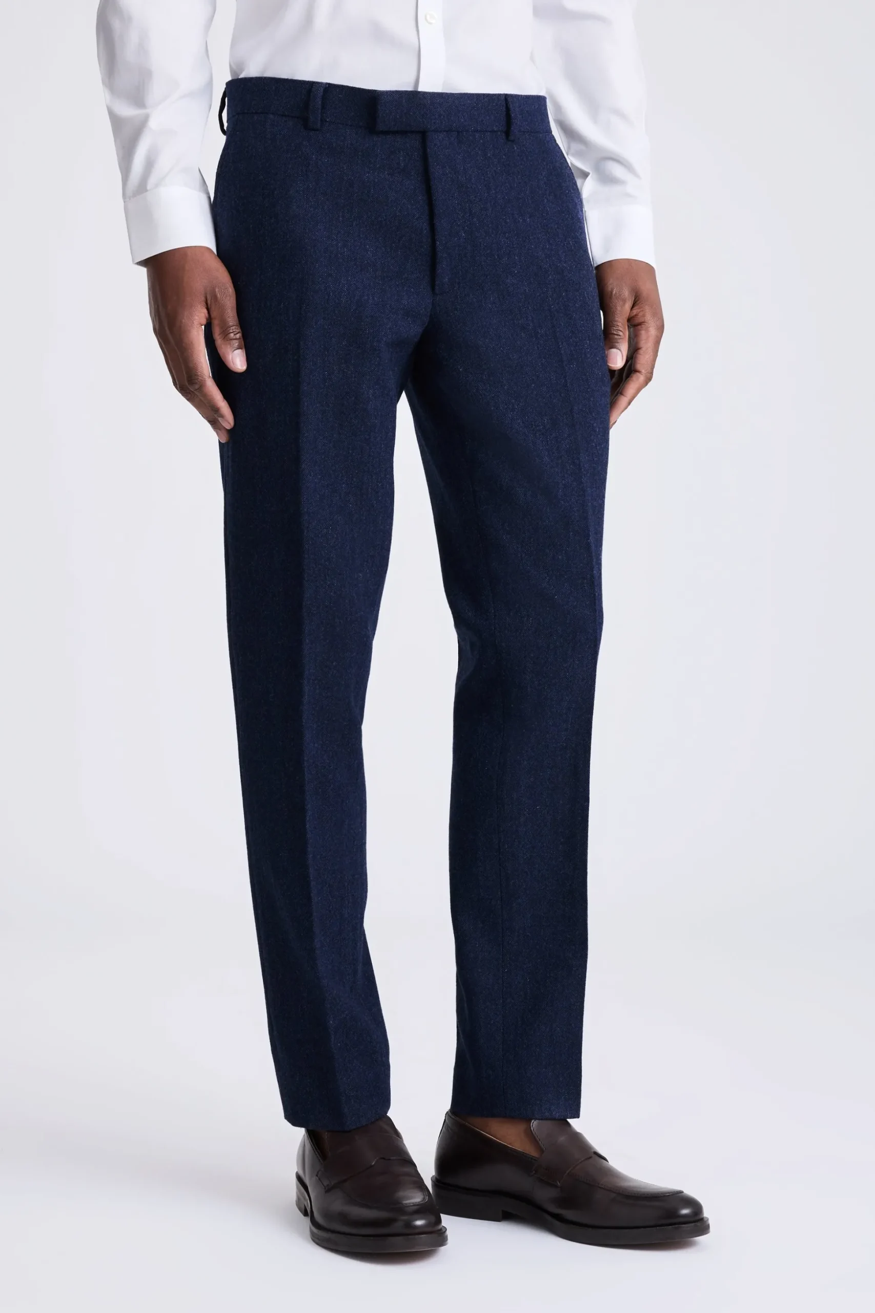 Slim Fit Blue Donegal Tweed Suit