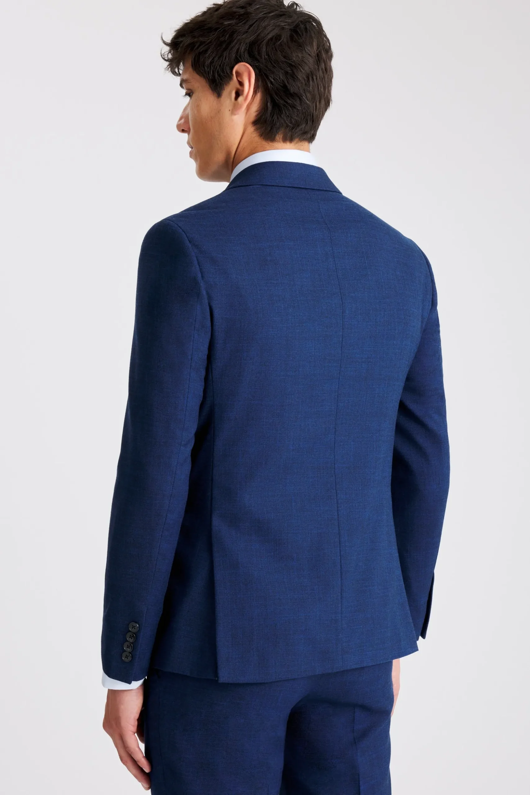 Slim Fit Blue Slub Suit