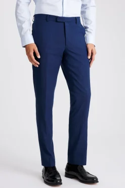 Slim Fit Blue Slub Suit