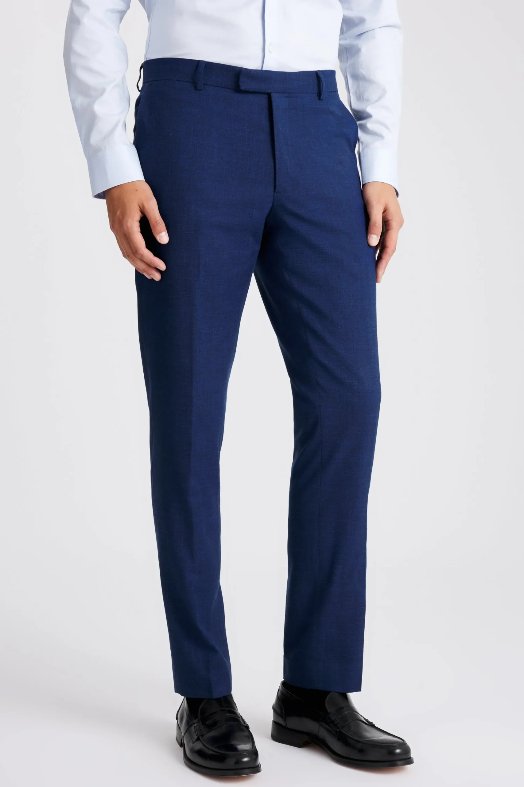 Slim Fit Blue Slub Suit