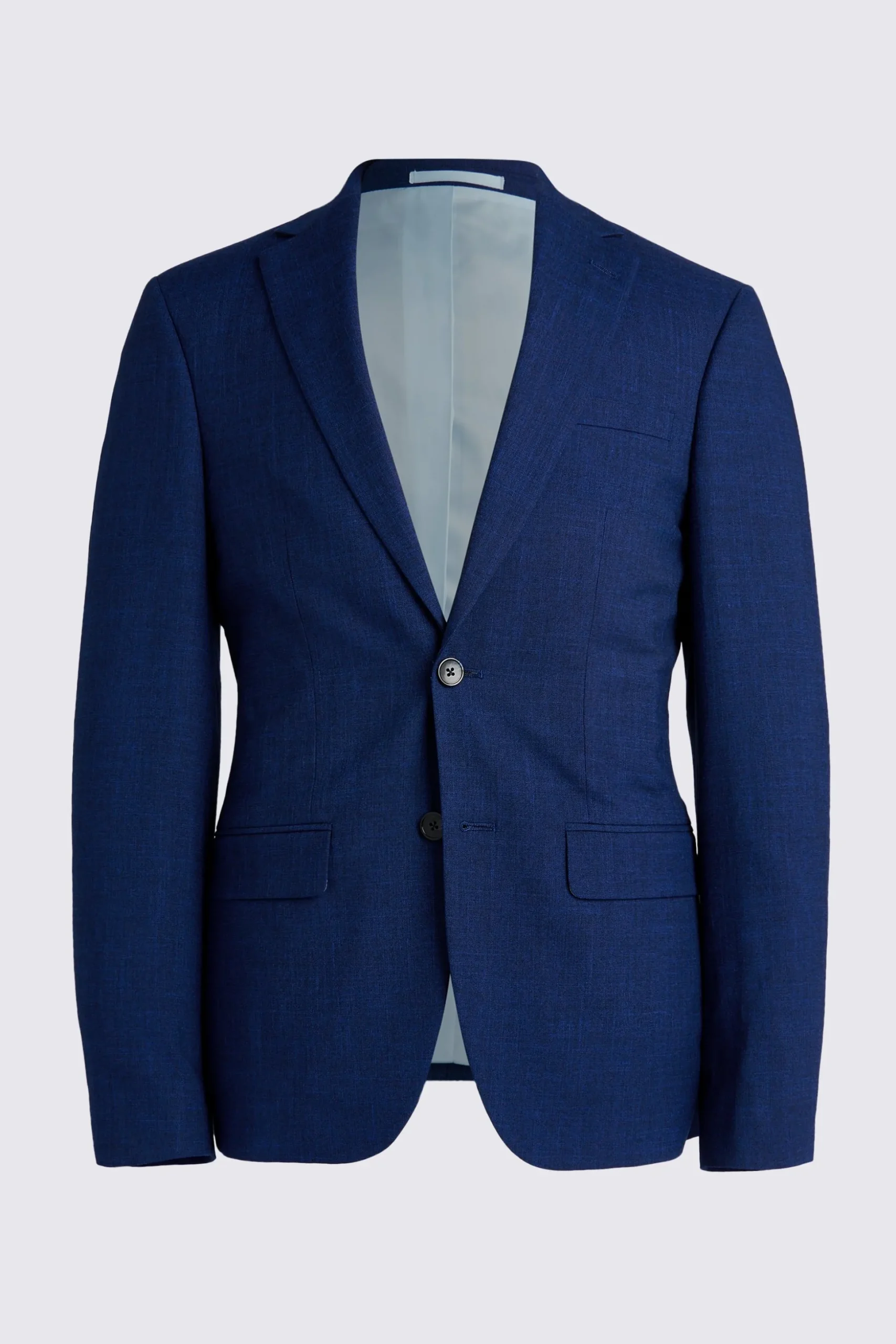 Slim Fit Blue Slub Suit