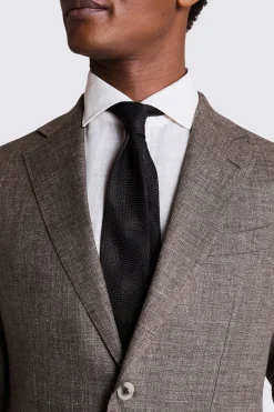 Slim Fit Brown Linen Suit