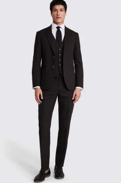 Slim Fit Brown Suit