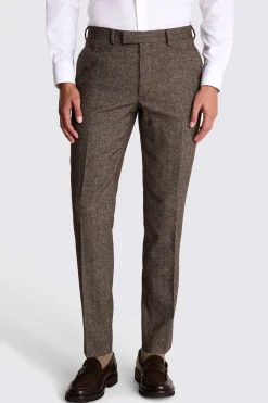Slim Fit Brown Tweed Suit