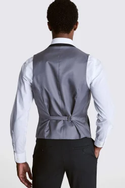 Slim Fit Charcoal Stretch Waistcoat